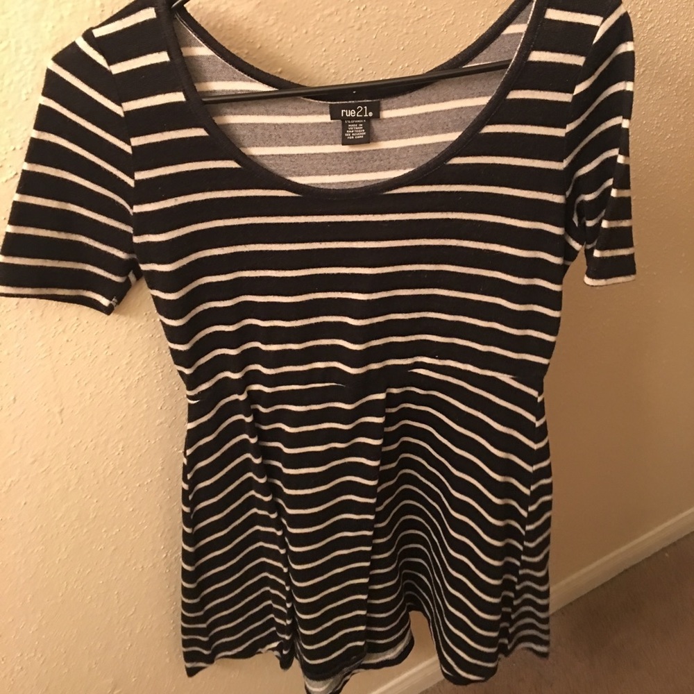 Black and white stripes dress
